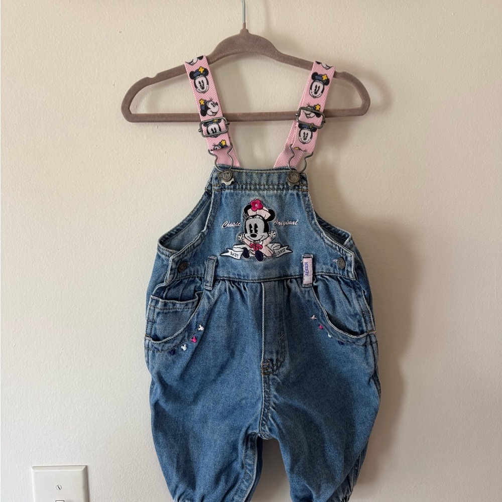 Vintage Baby Mickey & Co denim overalls